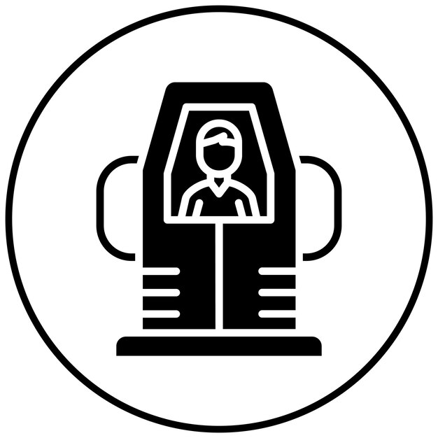 El icono vectorial de criónica se puede usar para el conjunto de iconos de ciencia ficción