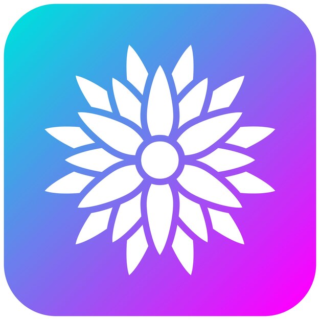 El icono vectorial del crisantemo se puede usar para el conjunto de iconos de flores