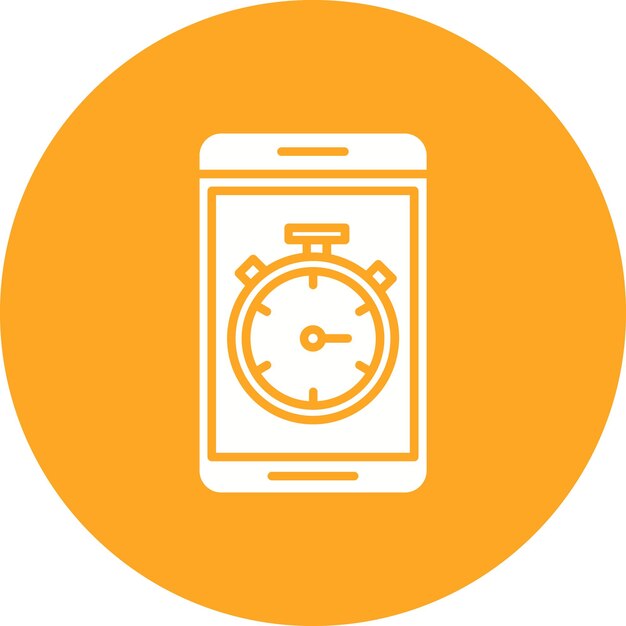 El icono vectorial del cronómetro se puede usar para el conjunto de iconos de la aplicación de entrenamiento