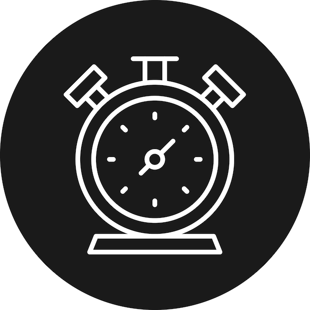 El icono vectorial del cronómetro se puede usar para el conjunto de iconos del gimnasio