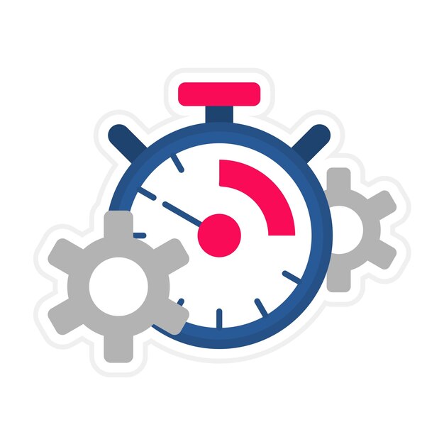 El icono vectorial del cronómetro se puede usar para el conjunto de iconos de hora y fecha