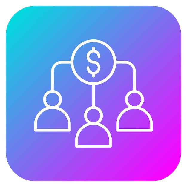 El icono vectorial de crowdfunding se puede usar para el conjunto de iconos de inicio de negocios