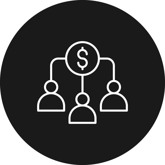 El icono vectorial de crowdfunding se puede usar para el conjunto de iconos de inicio de negocios