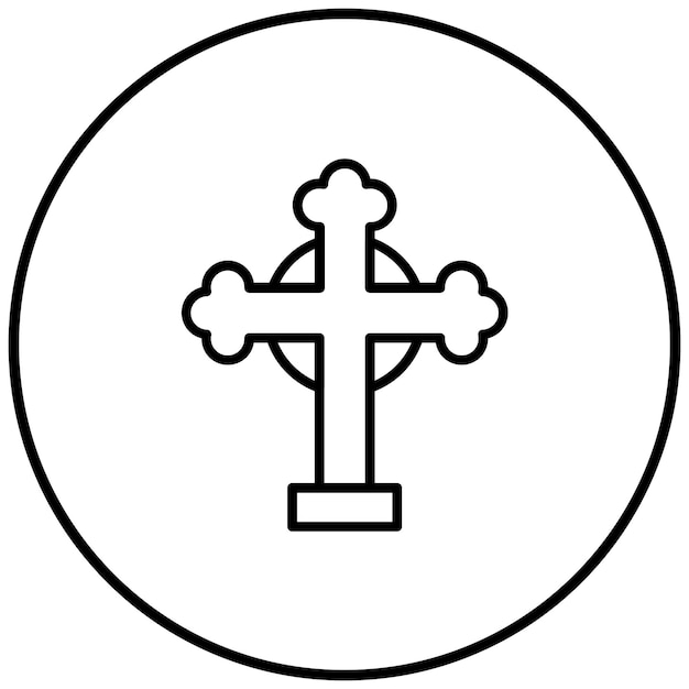 El icono vectorial de la cruz latina se puede usar para el conjunto de iconos del Carnaval