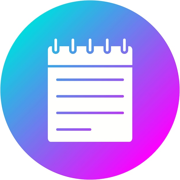 El icono vectorial del cuaderno se puede usar para el conjunto de iconos de la biblioteca