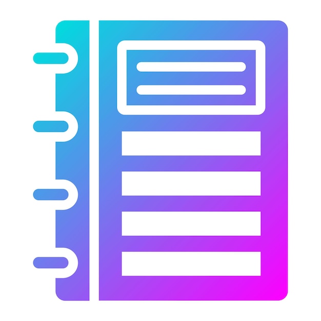 El icono vectorial del cuaderno se puede usar para el conjunto de iconos de vuelta a la escuela
