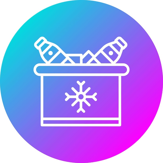 El icono vectorial del cubo de hielo se puede usar para el conjunto de iconos de cumpleaños