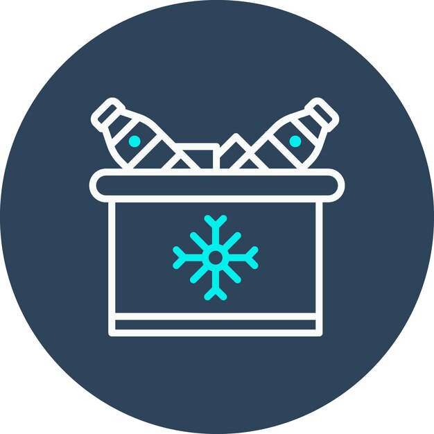 El icono vectorial del cubo de hielo se puede usar para el conjunto de iconos de cumpleaños