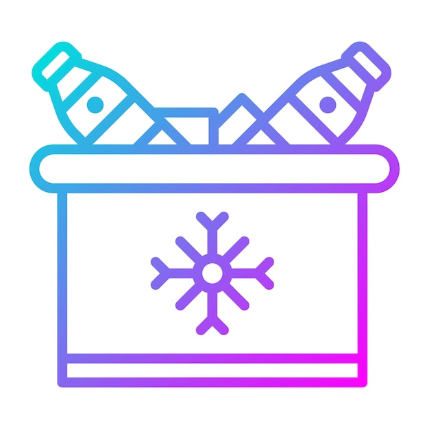 El icono vectorial del cubo de hielo se puede usar para el conjunto de iconos de cumpleaños
