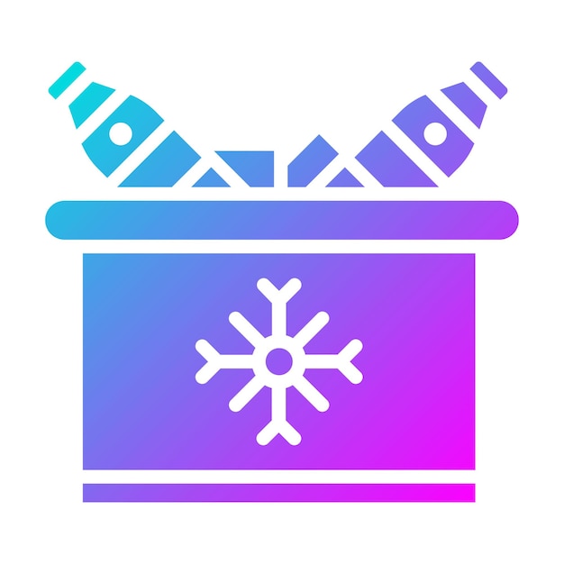 El icono vectorial del cubo de hielo se puede usar para el conjunto de iconos de cumpleaños