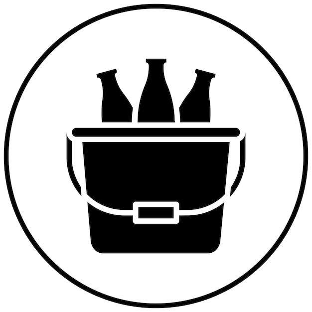 El icono vectorial del cubo se puede usar para el conjunto de iconos de lujo
