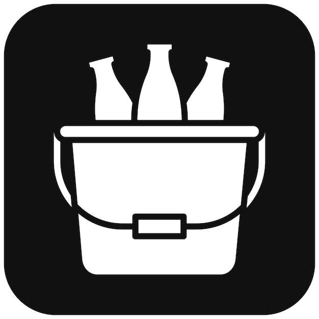 El icono vectorial del cubo se puede usar para el conjunto de iconos de lujo