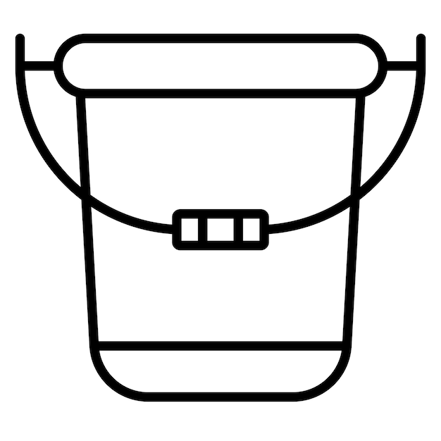 El icono vectorial del cubo se puede utilizar para el conjunto de iconos de lavado de automóviles