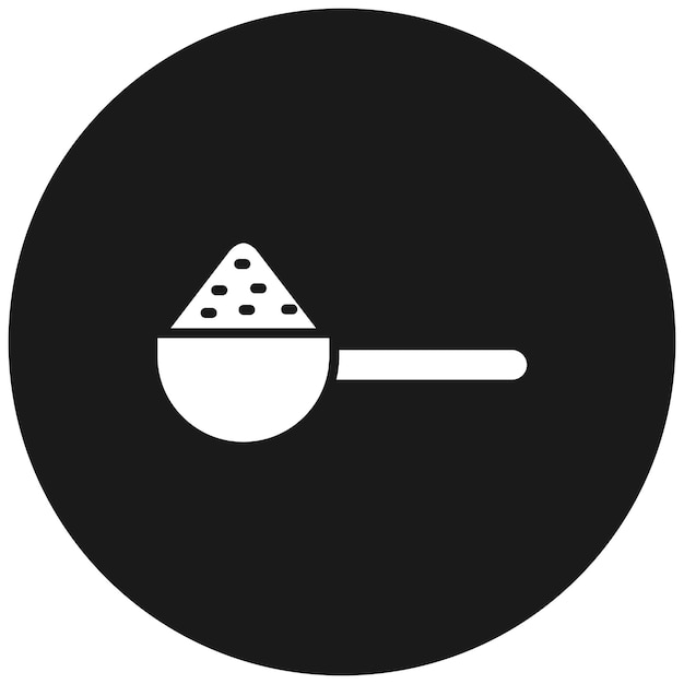 El icono vectorial de las cucharas de medición se puede utilizar para el conjunto de iconos de la cafetería
