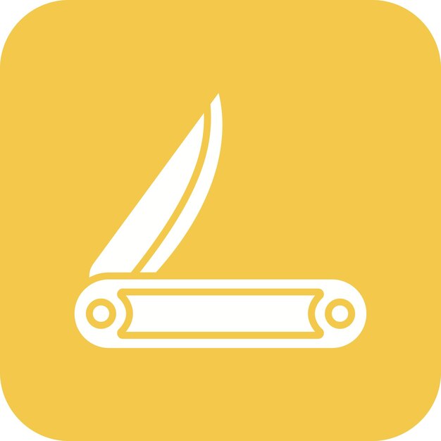 El icono vectorial del cuchillo de bolsillo se puede utilizar para el conjunto de iconos de herramientas de construcción