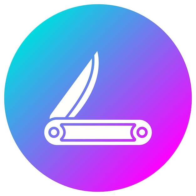El icono vectorial del cuchillo de bolsillo se puede utilizar para el conjunto de iconos de herramientas de construcción