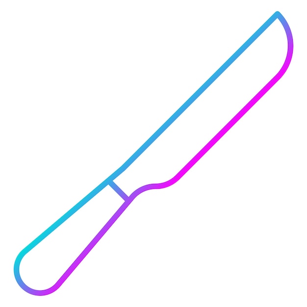 El icono vectorial del cuchillo de pan se puede usar para el conjunto de iconos de panadería