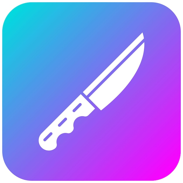 El icono vectorial del cuchillo se puede usar para el conjunto de iconos del restaurante