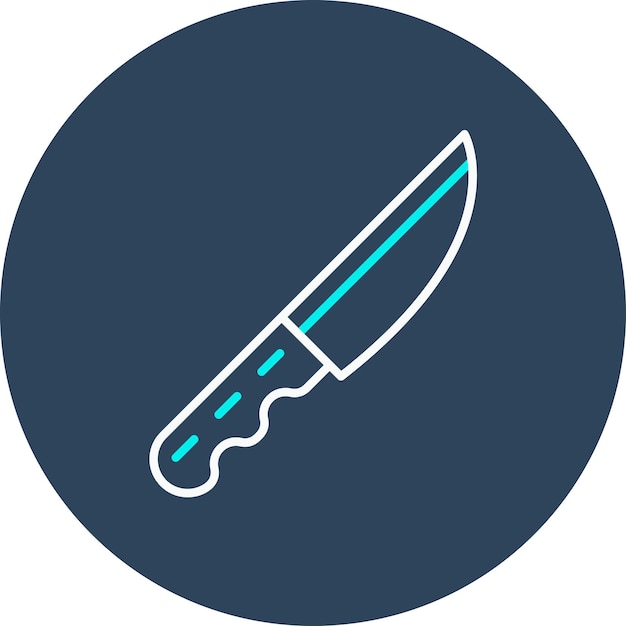 El icono vectorial del cuchillo se puede usar para el conjunto de iconos del restaurante