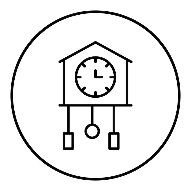 El icono vectorial del cuco se puede usar para el conjunto de iconos de invierno