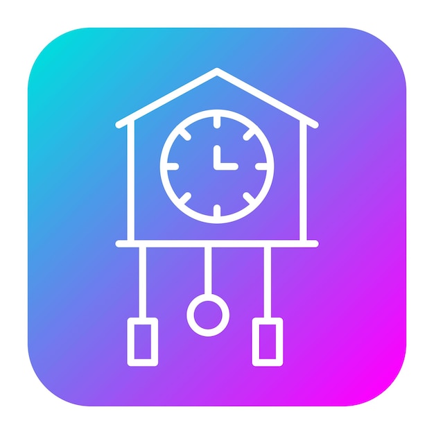 El icono vectorial del cuco se puede usar para el conjunto de iconos de invierno