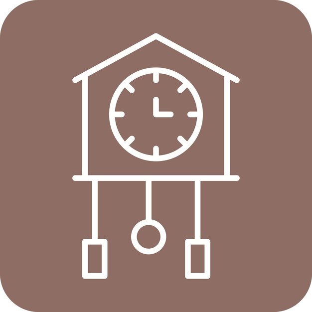 El icono vectorial del cuco se puede usar para el conjunto de iconos de invierno