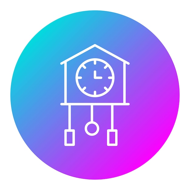 El icono vectorial del cuco se puede usar para el conjunto de iconos de invierno