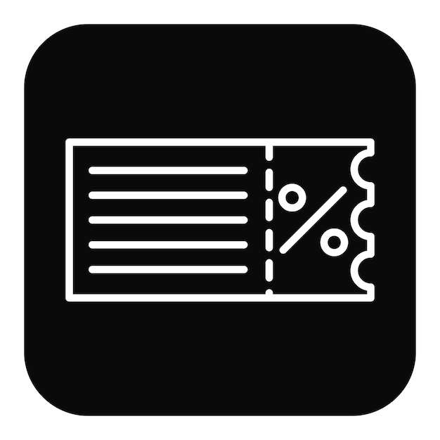 El icono vectorial del cupón se puede utilizar para el conjunto de iconos de la agencia de viajes