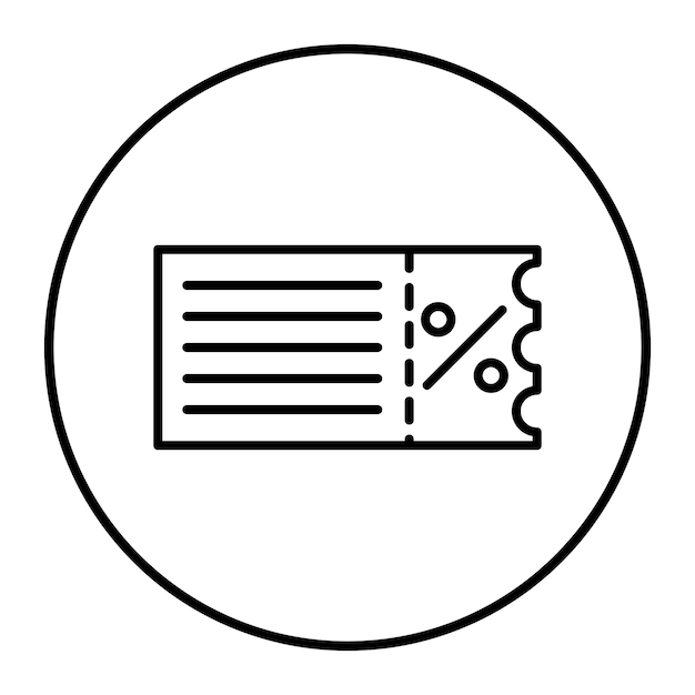 El icono vectorial del cupón se puede utilizar para el conjunto de iconos de la agencia de viajes