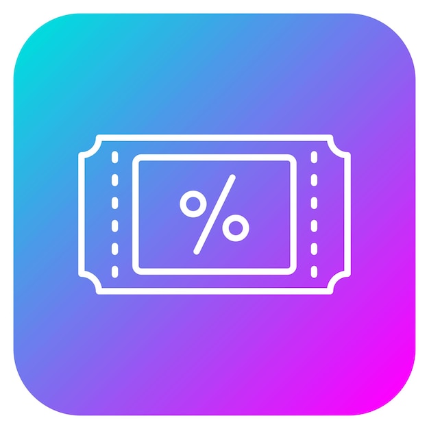 El icono vectorial del cupón se puede utilizar para el conjunto de iconos de compras del viernes