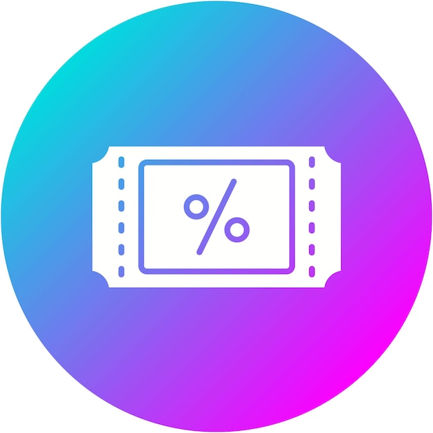 El icono vectorial del cupón se puede utilizar para el conjunto de iconos de compras del viernes
