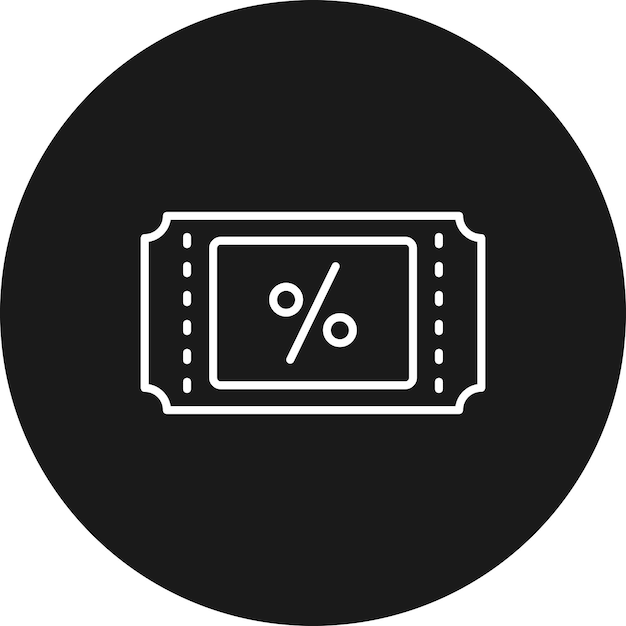 El icono vectorial del cupón se puede utilizar para el conjunto de iconos de compras del viernes