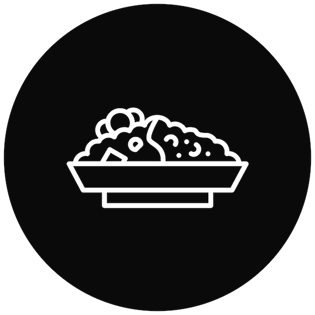 El icono vectorial de curry se puede usar para el conjunto de iconos de World Cuisine