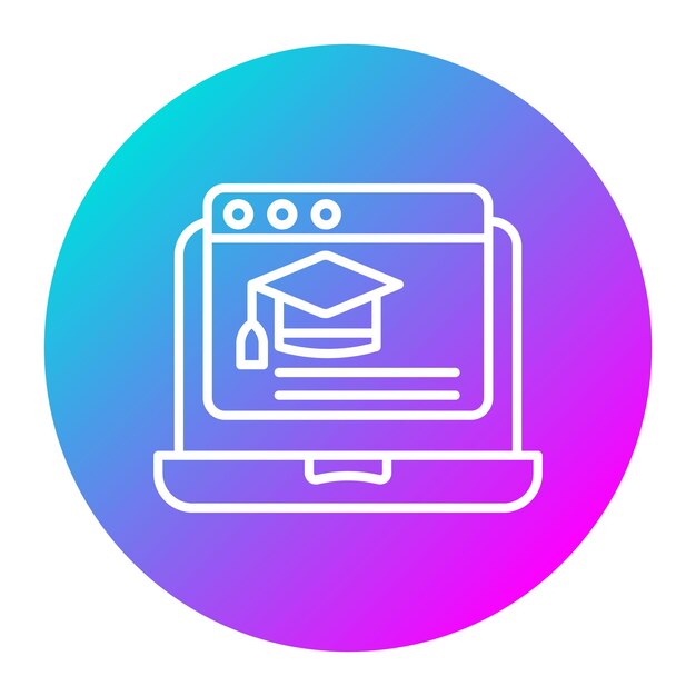 El icono vectorial de los cursos se puede utilizar para el conjunto de iconos de educación en línea
