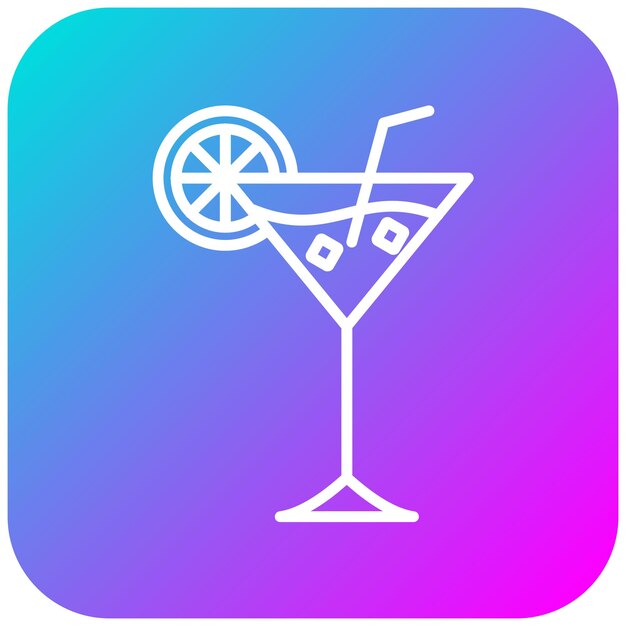 El icono vectorial de Daiquiri se puede usar para el conjunto de iconos de bebidas