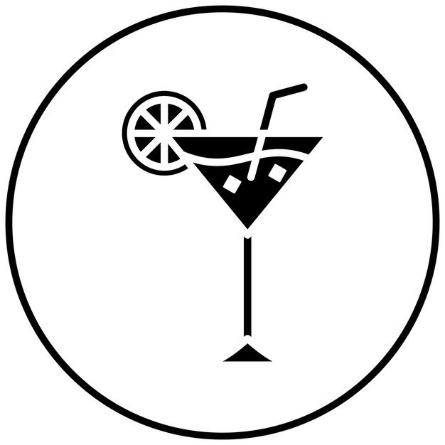 El icono vectorial de Daiquiri se puede usar para el conjunto de iconos de bebidas