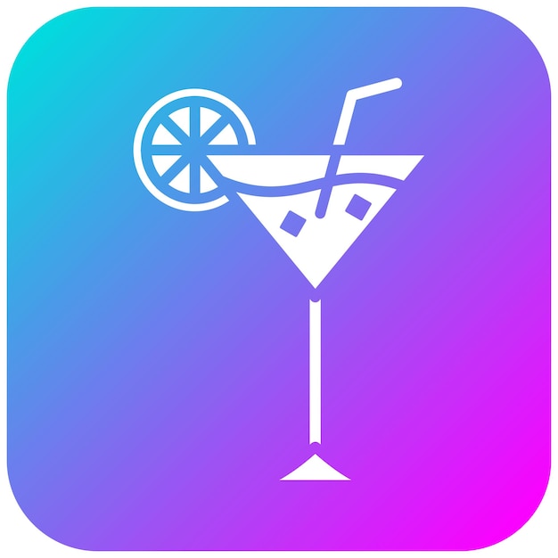El icono vectorial de Daiquiri se puede usar para el conjunto de iconos de bebidas