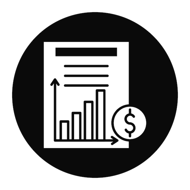 El icono vectorial de la declaración de ingresos se puede utilizar para el conjunto de iconos de crédito y préstamo