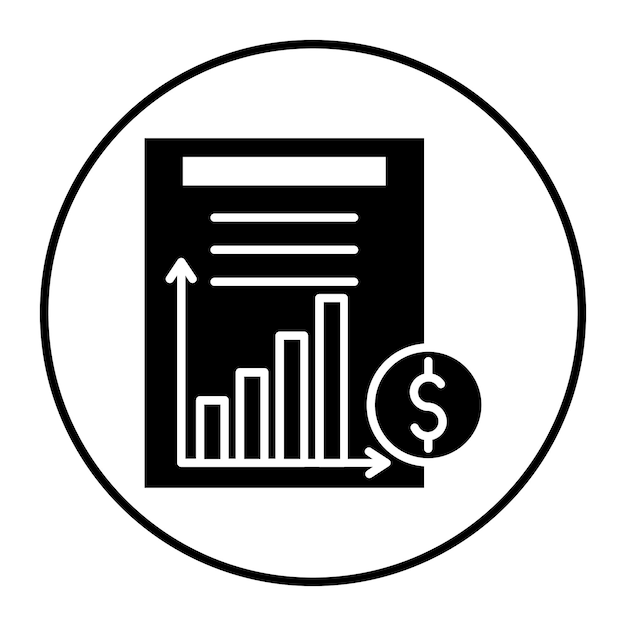 El icono vectorial de la declaración de ingresos se puede utilizar para el conjunto de iconos de crédito y préstamo