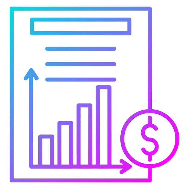 El icono vectorial de la declaración de ingresos se puede utilizar para el conjunto de iconos de crédito y préstamo