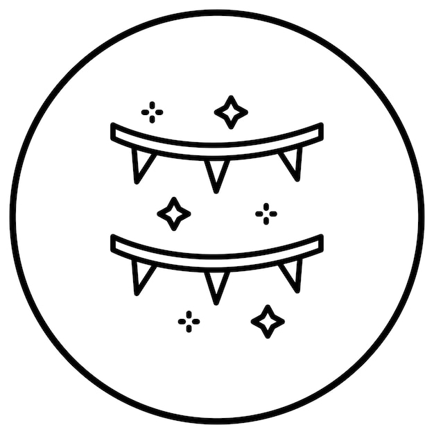 El icono vectorial de decoración de la fiesta se puede usar para el conjunto de iconos de la fiesta y la celebración