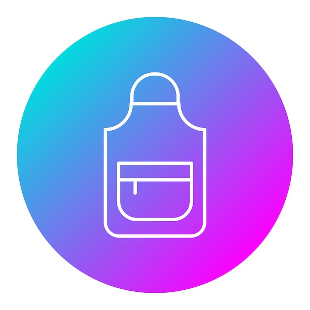 El icono vectorial del delantal se puede utilizar para el conjunto de iconos de la panadería