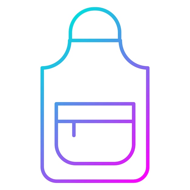 El icono vectorial del delantal se puede utilizar para el conjunto de iconos de la panadería