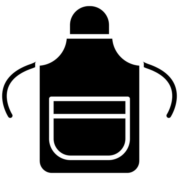 El icono vectorial del delantal se puede utilizar para el conjunto de iconos de Shoemaker