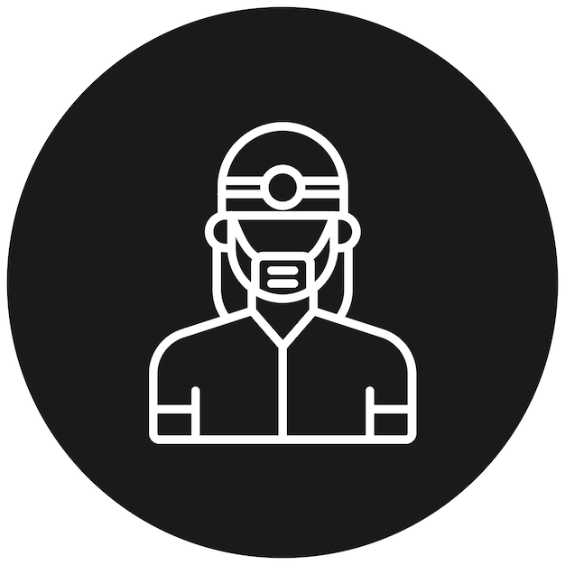 El icono vectorial de la dentista femenina se puede utilizar para el conjunto de iconos de medicina