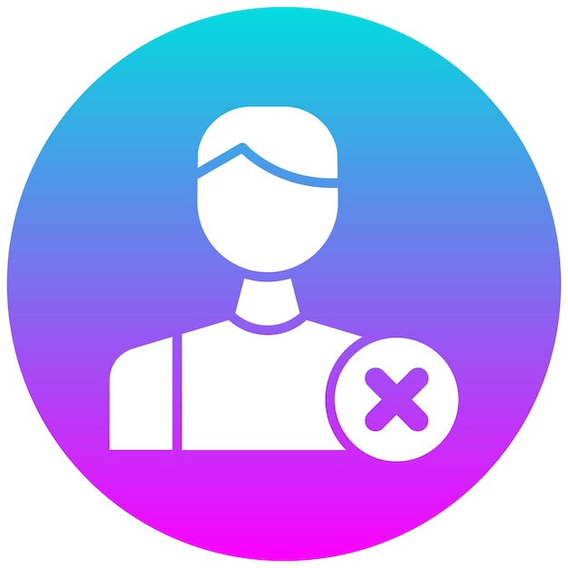 El icono vectorial descalificado se puede usar para el conjunto de iconos de voleibol