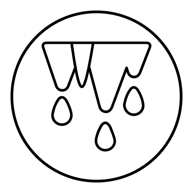 El icono vectorial de deshielo se puede usar para el conjunto de iconos de primavera