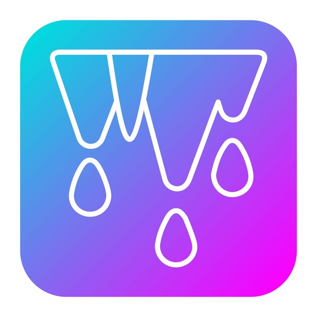 El icono vectorial de deshielo se puede usar para el conjunto de iconos de primavera