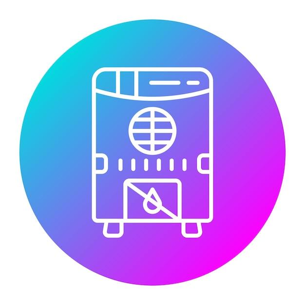 El icono vectorial del deshumidificador se puede utilizar para el conjunto de iconos de mejoras para el hogar