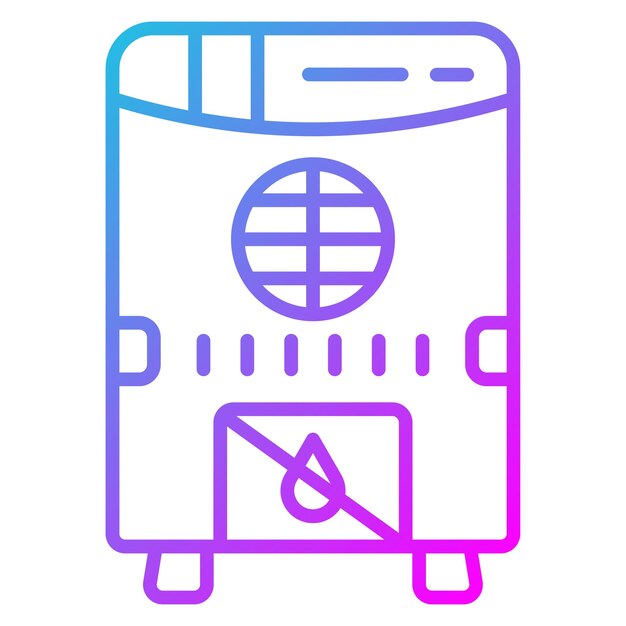 El icono vectorial del deshumidificador se puede utilizar para el conjunto de iconos de mejoras para el hogar
